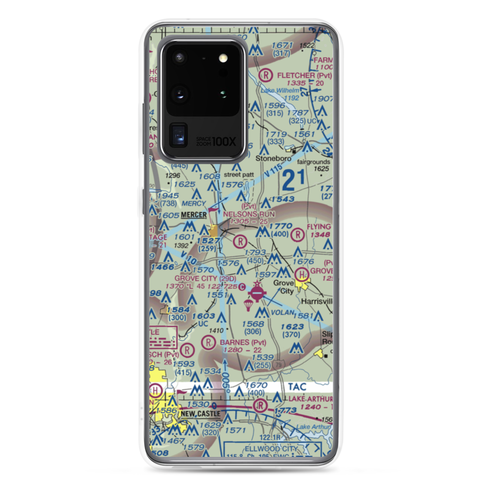Nelson's Run Airport (39PN) VFR Sectional Samsung Case Samsung Galaxy S20 Ultra model shown