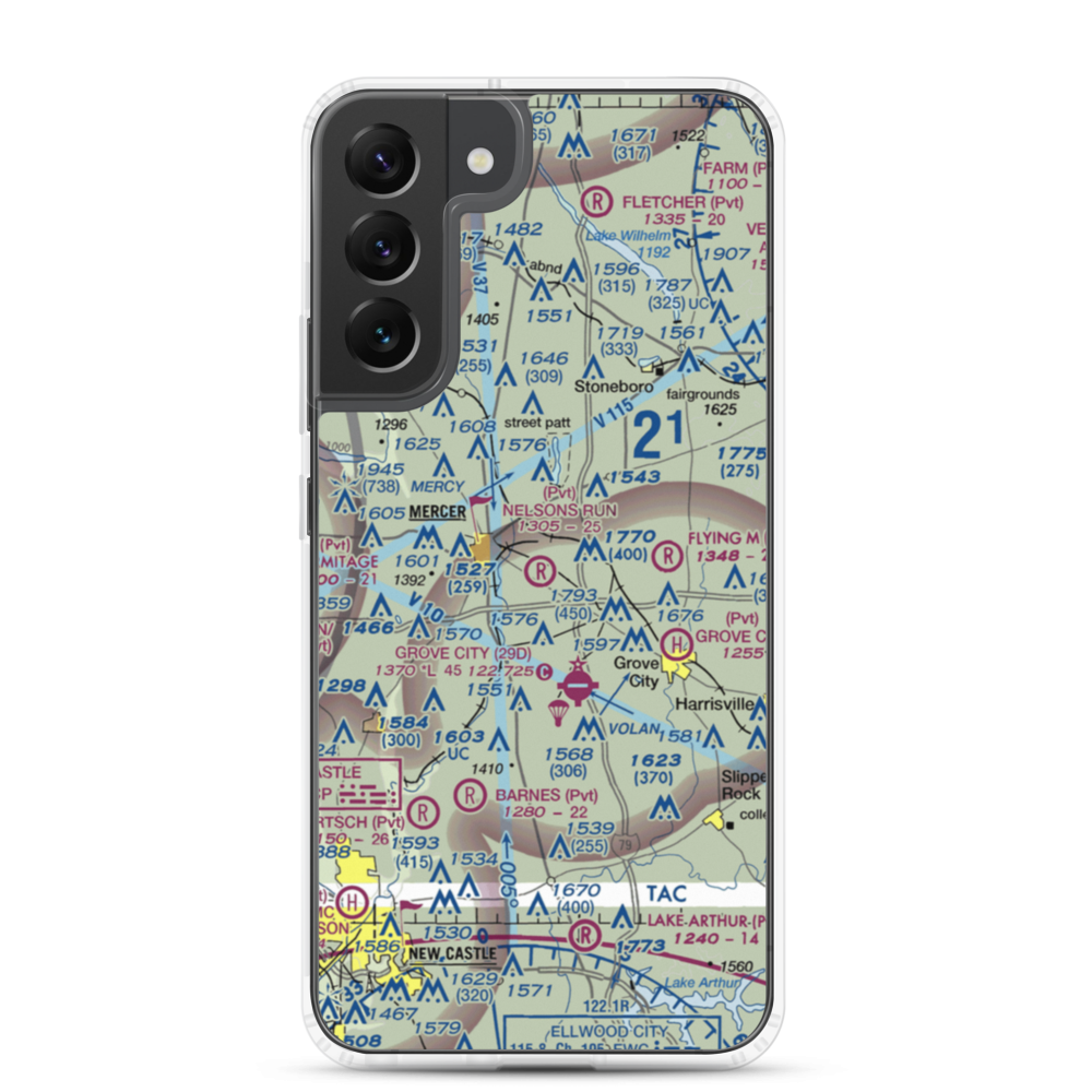 Nelson's Run Airport (39PN) VFR Sectional Samsung Case Samsung Galaxy S22 Plus model shown