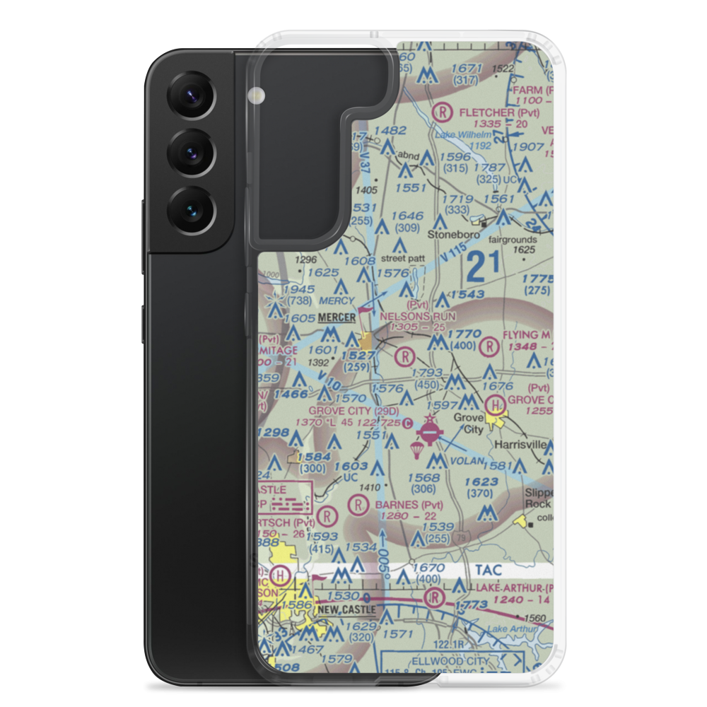 Nelson's Run Airport (39PN) VFR Sectional Samsung Case Samsung Galaxy S22 Plus model shown