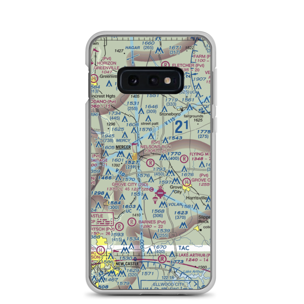 Nelson's Run Airport (39PN) VFR Sectional Samsung Case Samsung Galaxy S10e model shown