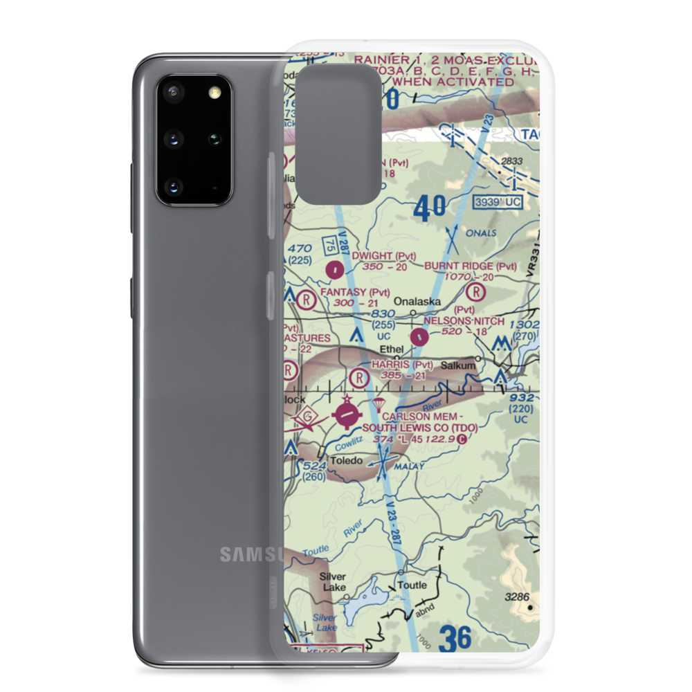 Nelsons Nitch Airport (WN59) VFR Sectional Samsung Case Samsung Galaxy S20 Plus model shown