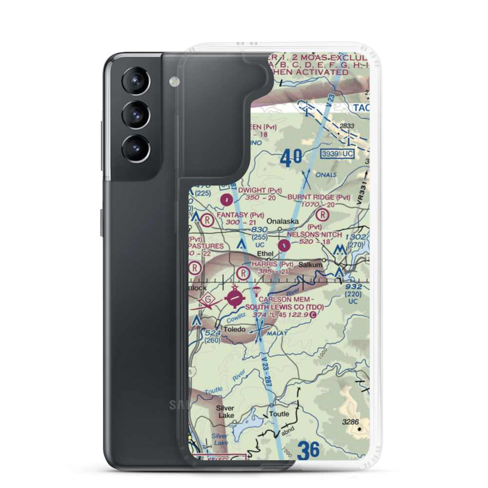 Nelsons Nitch Airport (WN59) VFR Sectional Samsung Case Samsung Galaxy S21 model shown