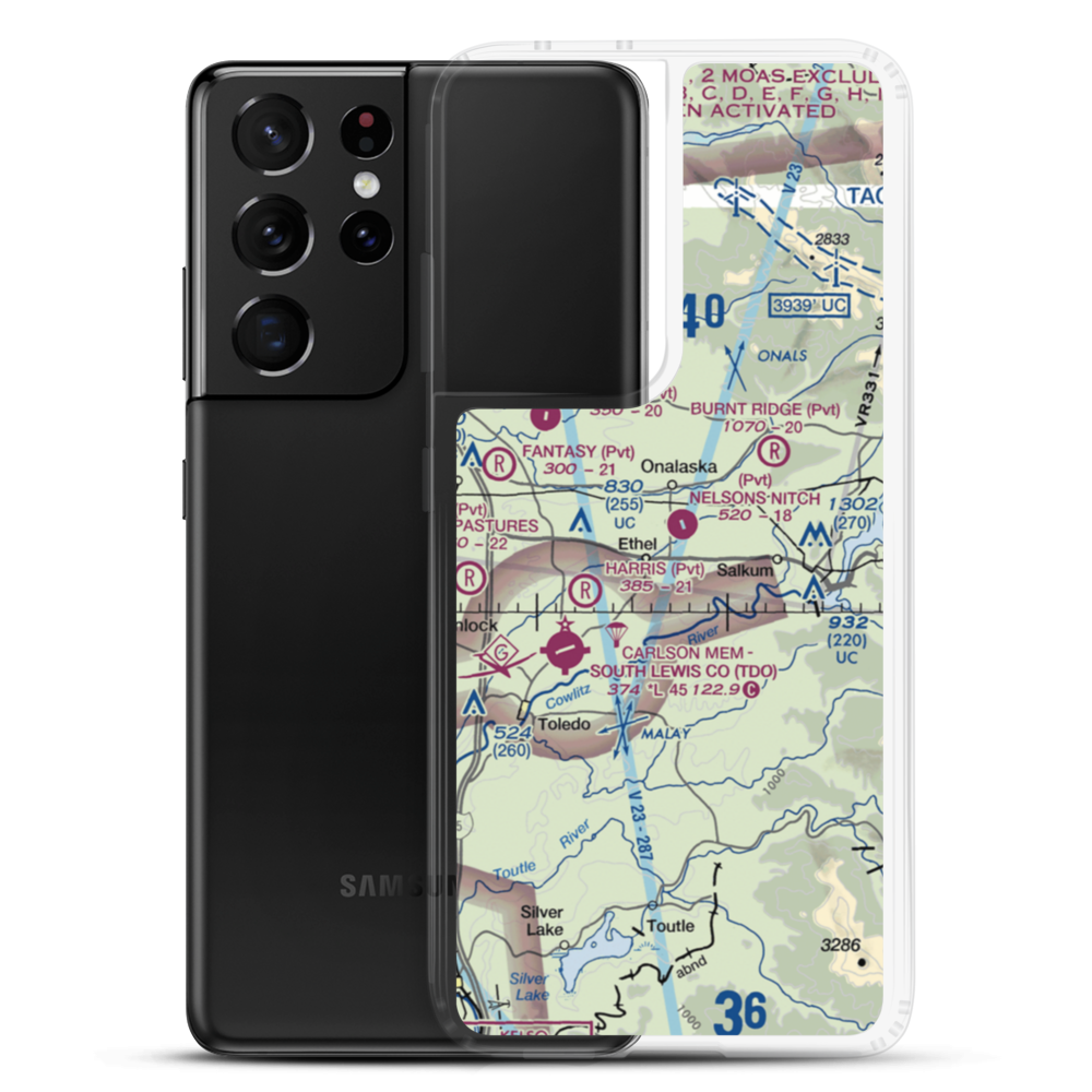 Nelsons Nitch Airport (WN59) VFR Sectional Samsung Case Samsung Galaxy S21 Ultra model shown