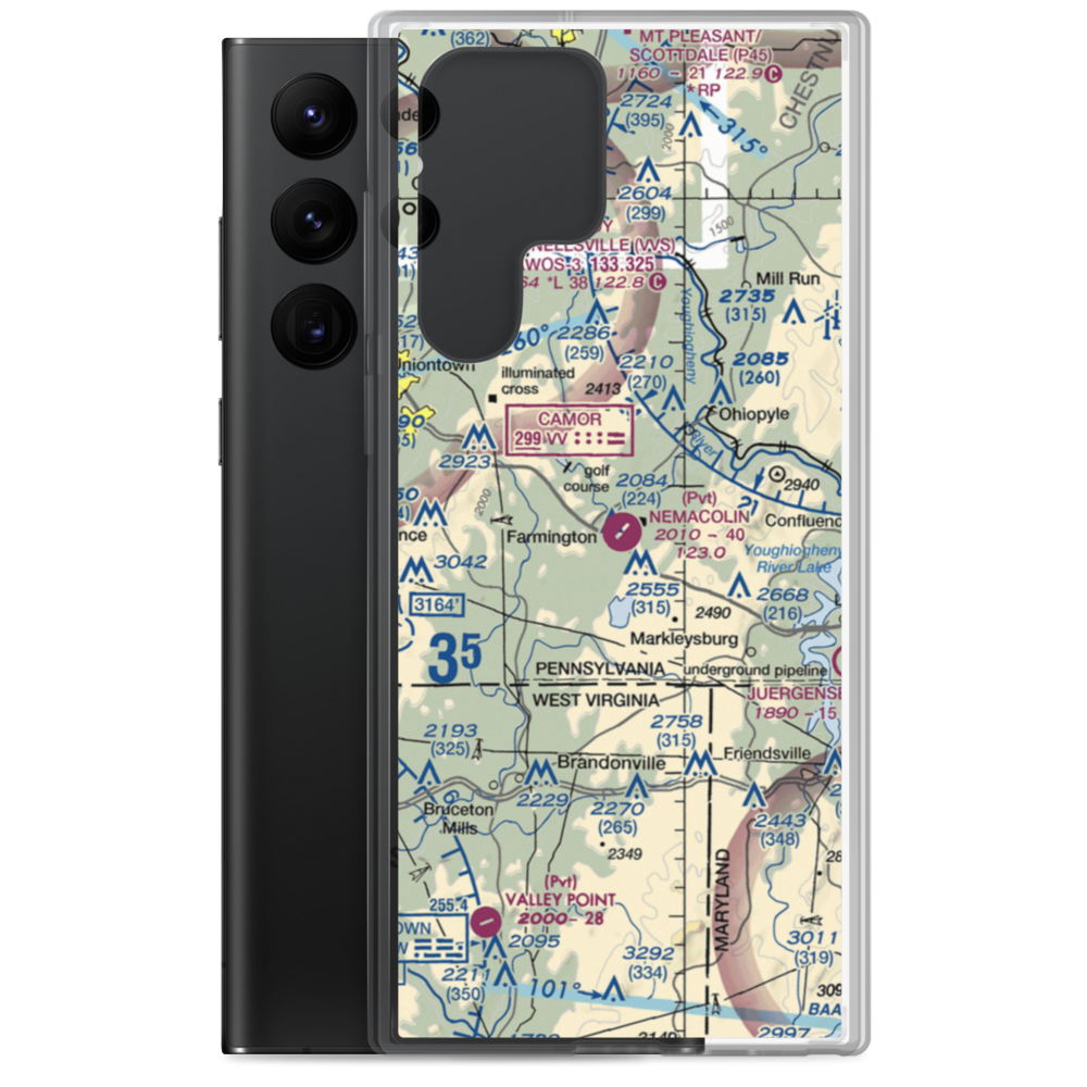 Nemacolin Airport (PA88) VFR Sectional Samsung Case Samsung Galaxy S22 Ultra model shown