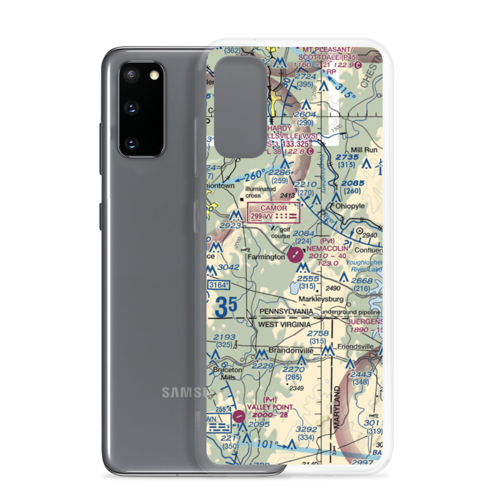 Nemacolin Airport (PA88) VFR Sectional Samsung Case Samsung Galaxy S20 model shown