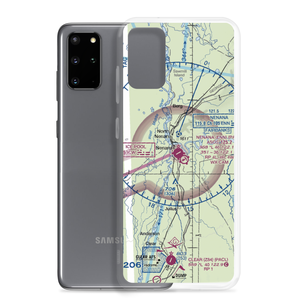 Nenana Municipal Airport (ENN) VFR Sectional Samsung Case Samsung Galaxy S20 Plus model shown