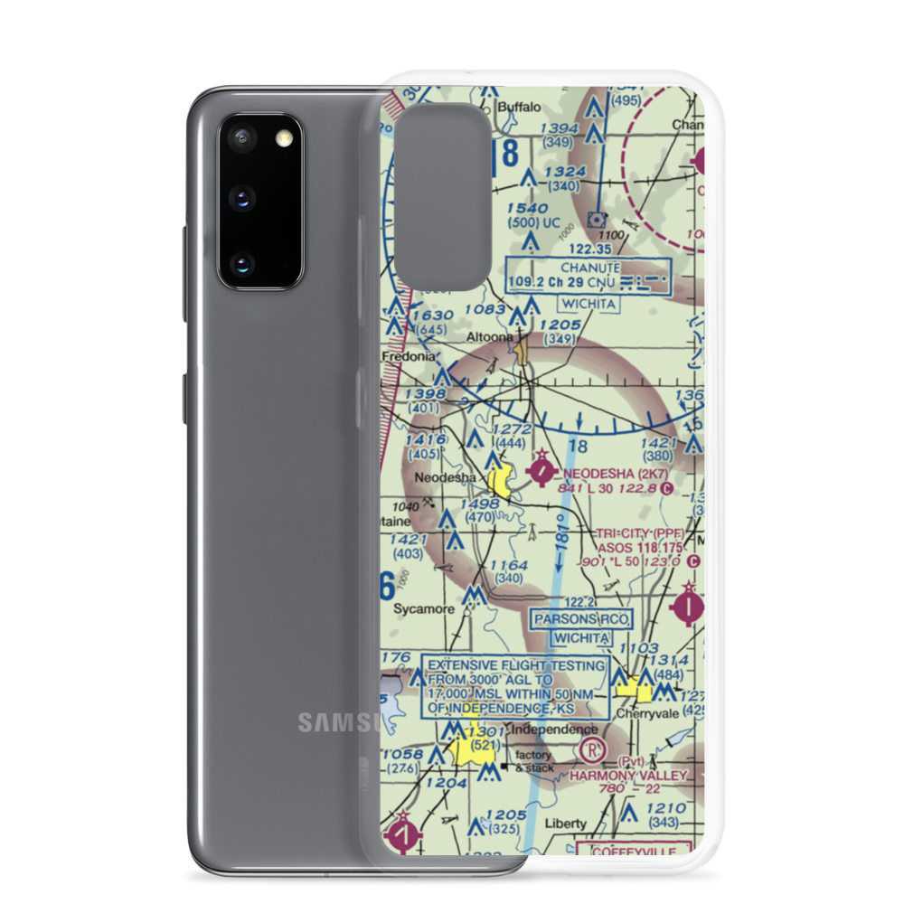 Neodesha Municipal Airport (2K7) VFR Sectional Samsung Case Samsung Galaxy S20 model shown