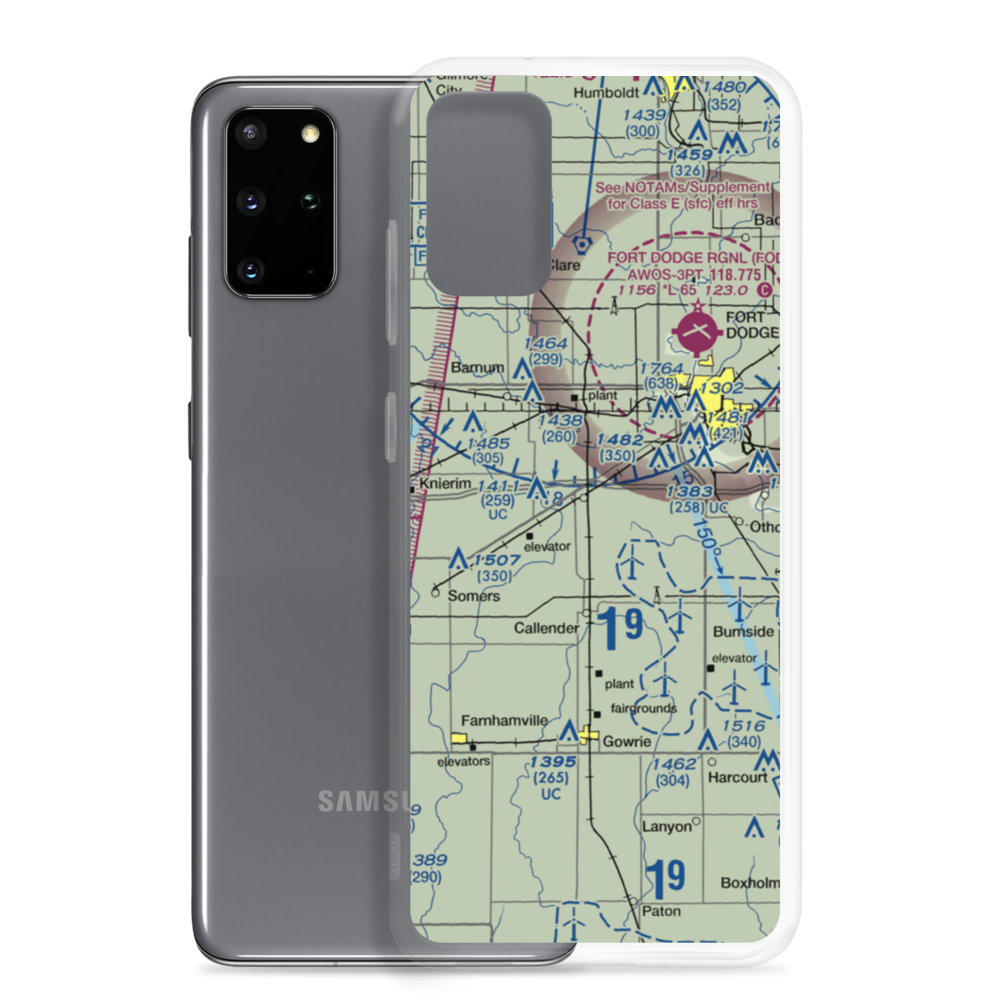 Nesler Field (IA94) VFR Sectional Samsung Case Samsung Galaxy S20 Plus model shown