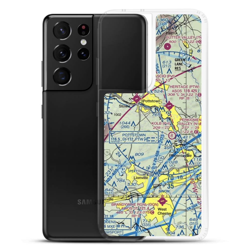 Nesspor Airport (5PA4) VFR Sectional Samsung Case Samsung Galaxy S21 Ultra model shown