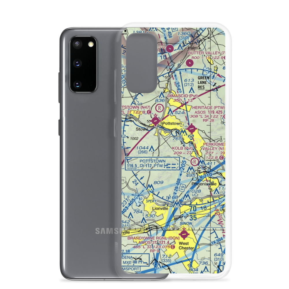 Nesspor Airport (5PA4) VFR Sectional Samsung Case Samsung Galaxy S20 model shown