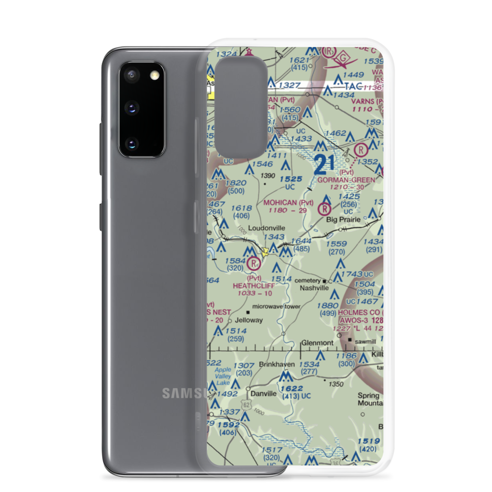 Nesta Airport (9OI6) VFR Sectional Samsung Case Samsung Galaxy S20 model shown