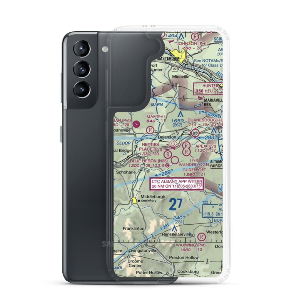 Nettie's Place Airport (NK83) VFR Sectional Samsung Case Samsung Galaxy S21 model shown