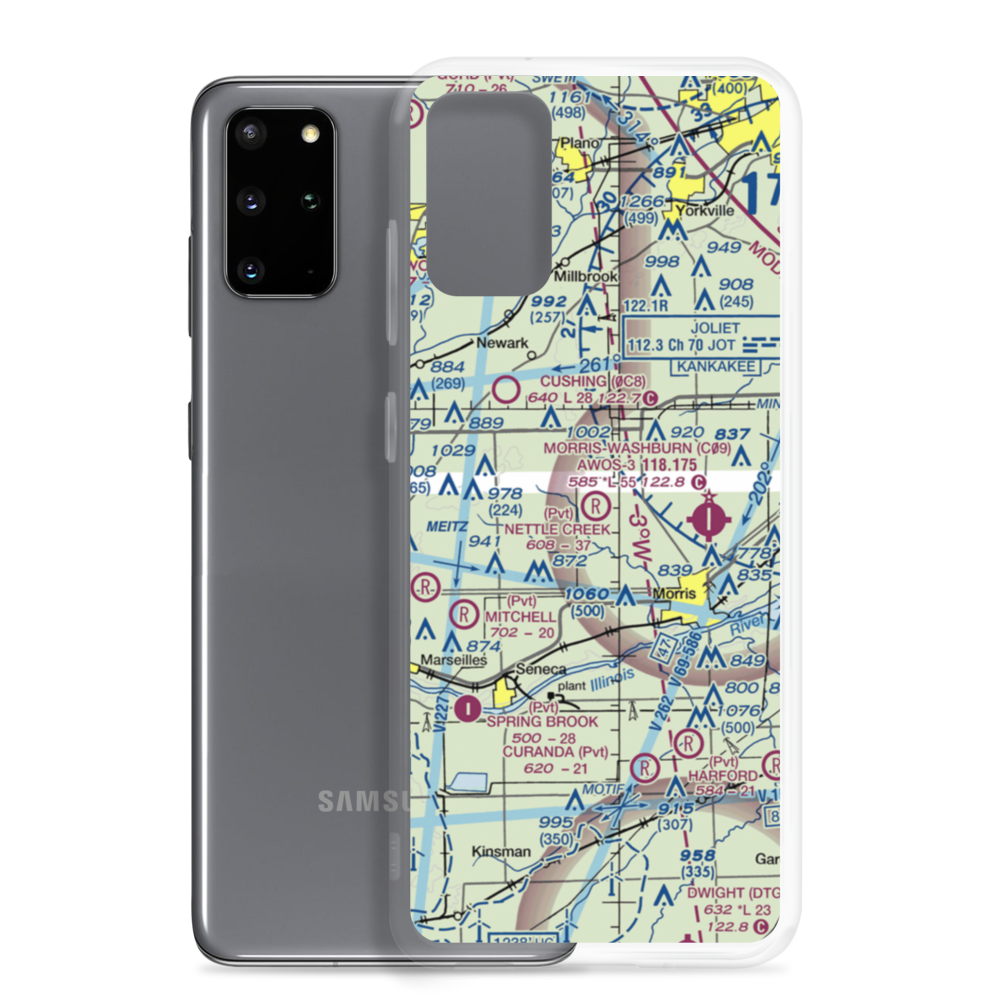 Nettle Creek Landings Airport (IL68) VFR Sectional Samsung Case Samsung Galaxy S20 Plus model shown