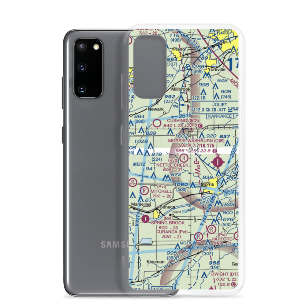 Nettle Creek Landings Airport (IL68) VFR Sectional Samsung Case Samsung Galaxy S20 model shown