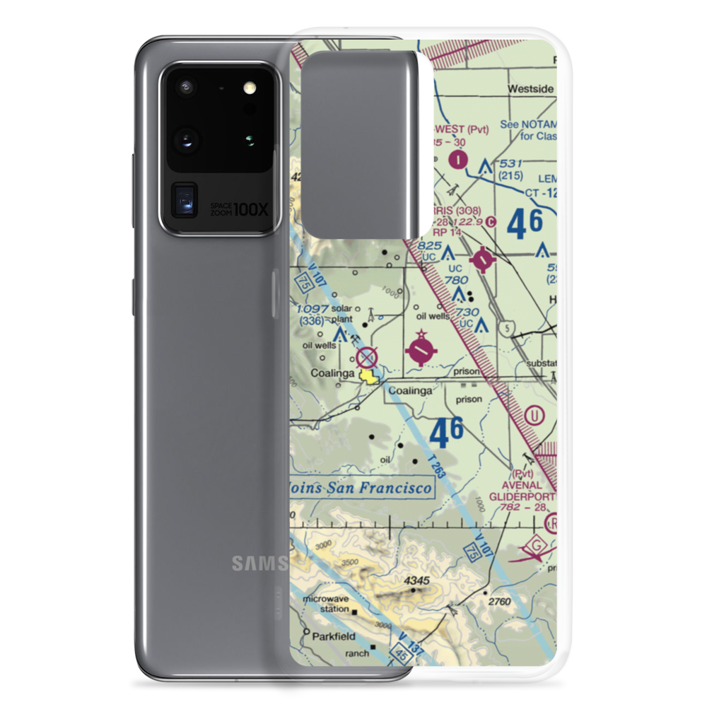 New Coalinga Municipal Airport (C80) VFR Sectional Samsung Case Samsung Galaxy S20 Ultra model shown