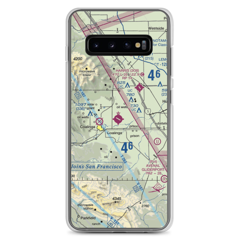 New Coalinga Municipal Airport (C80) VFR Sectional Samsung Case Samsung Galaxy S10+ model shown