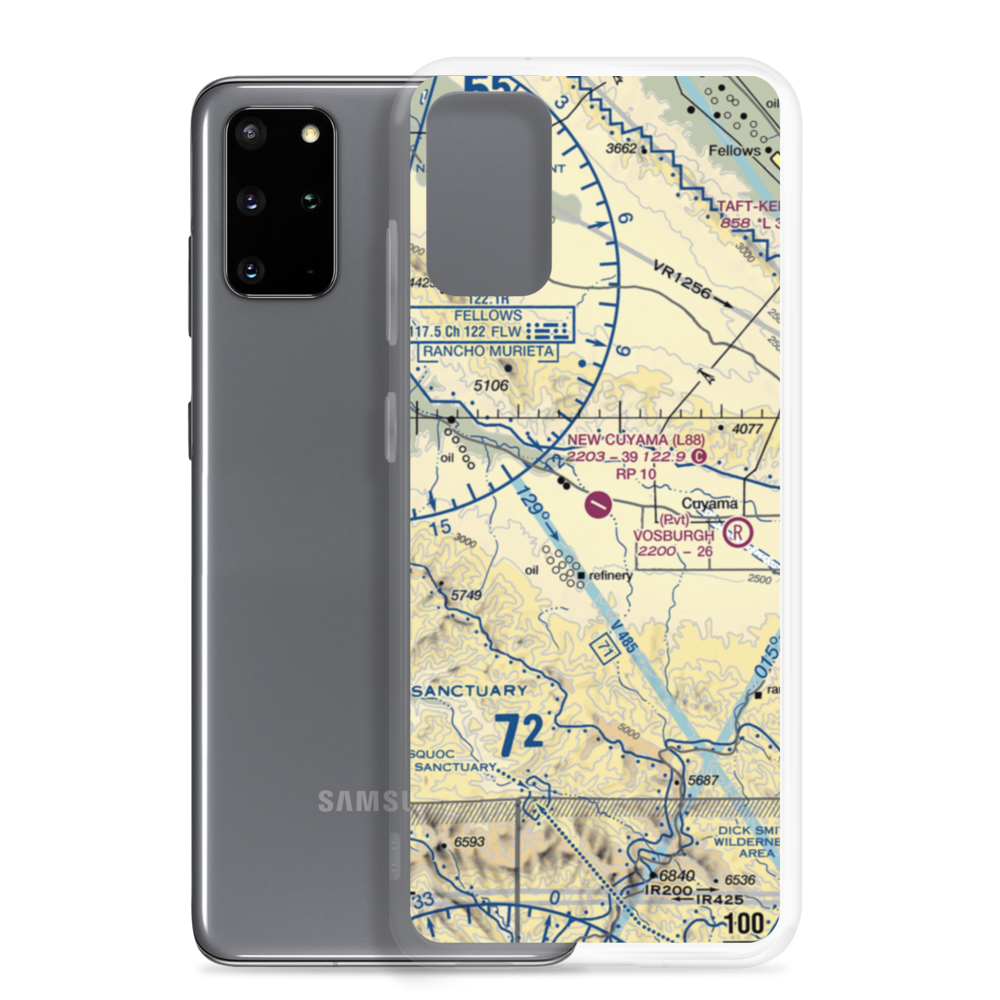 New Cuyama Airport (L88) VFR Sectional Samsung Case Samsung Galaxy S20 Plus model shown