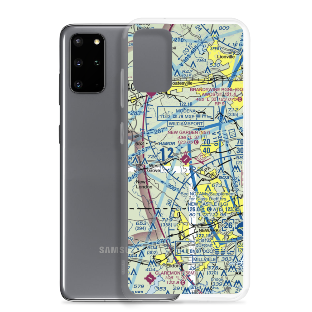 New Garden Airport (N57) VFR Sectional Samsung Case Samsung Galaxy S20 Plus model shown