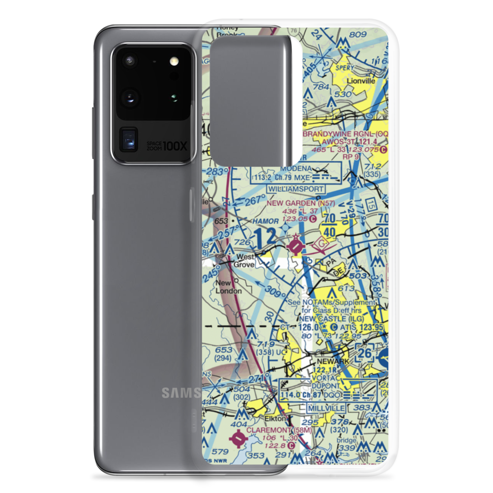 New Garden Airport (N57) VFR Sectional Samsung Case Samsung Galaxy S20 Ultra model shown