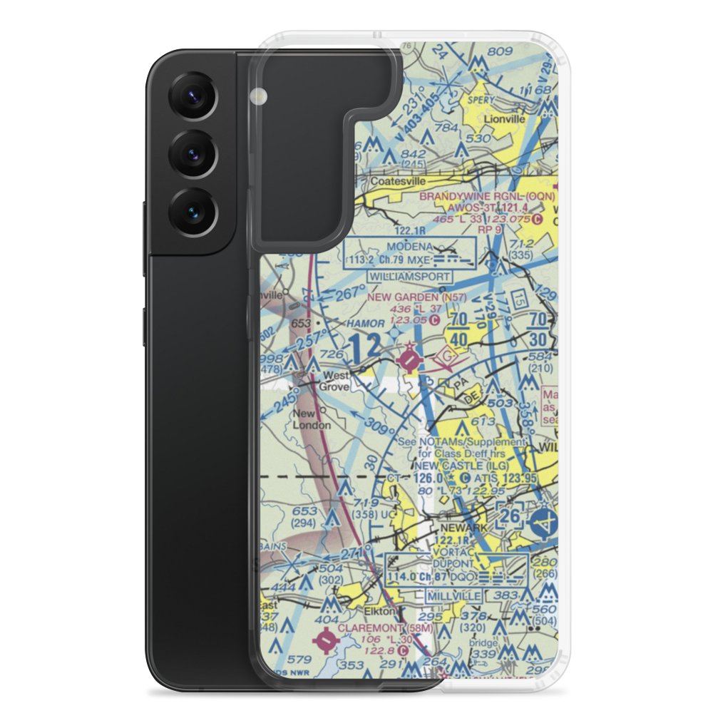 New Garden Airport (N57) VFR Sectional Samsung Case Samsung Galaxy S22 Plus model shown