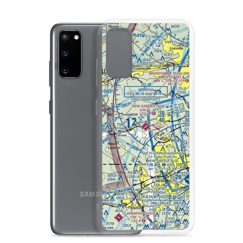 New Garden Airport (N57) VFR Sectional Samsung Case Samsung Galaxy S20 model shown
