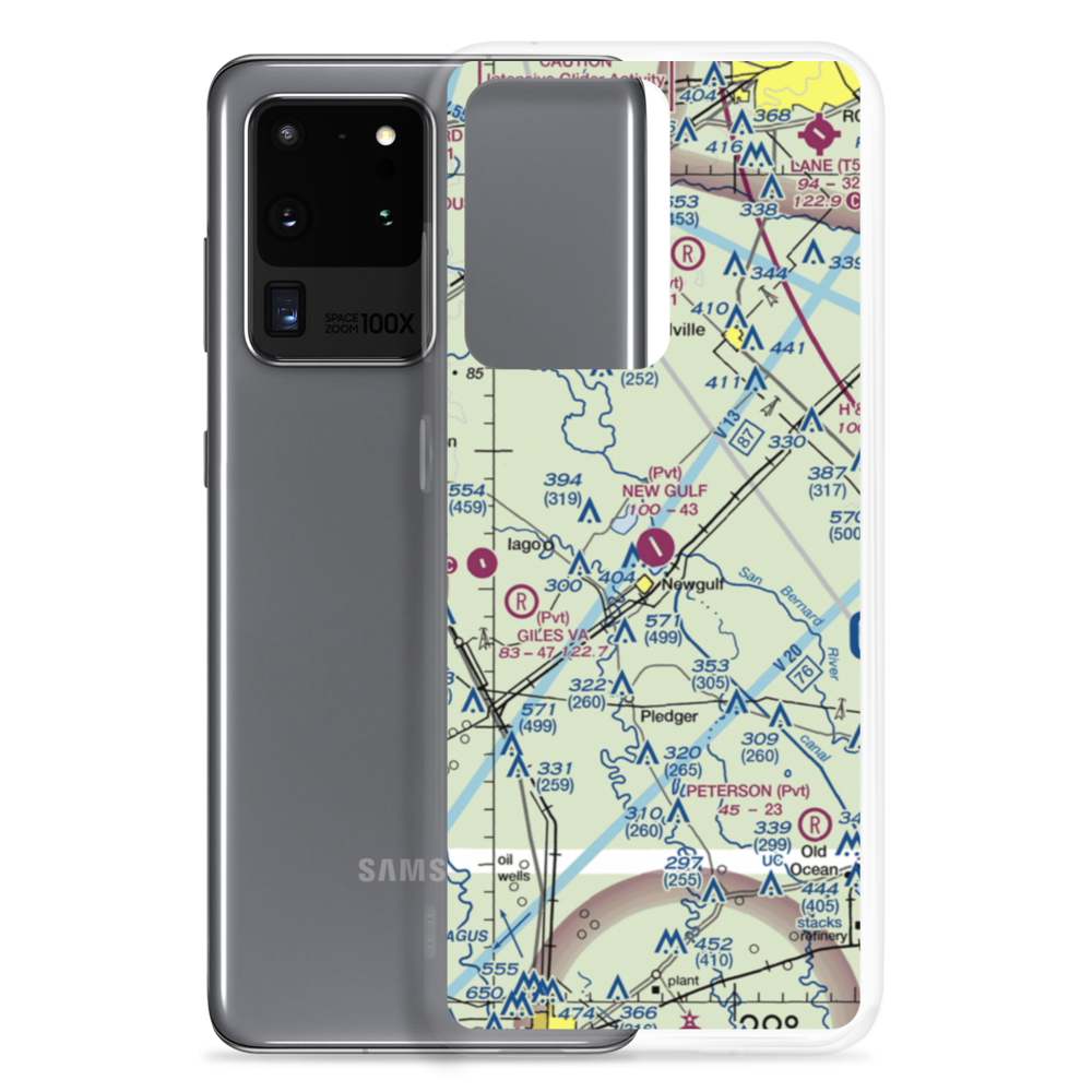 New Gulf Airport (T17) VFR Sectional Samsung Case Samsung Galaxy S20 Ultra model shown