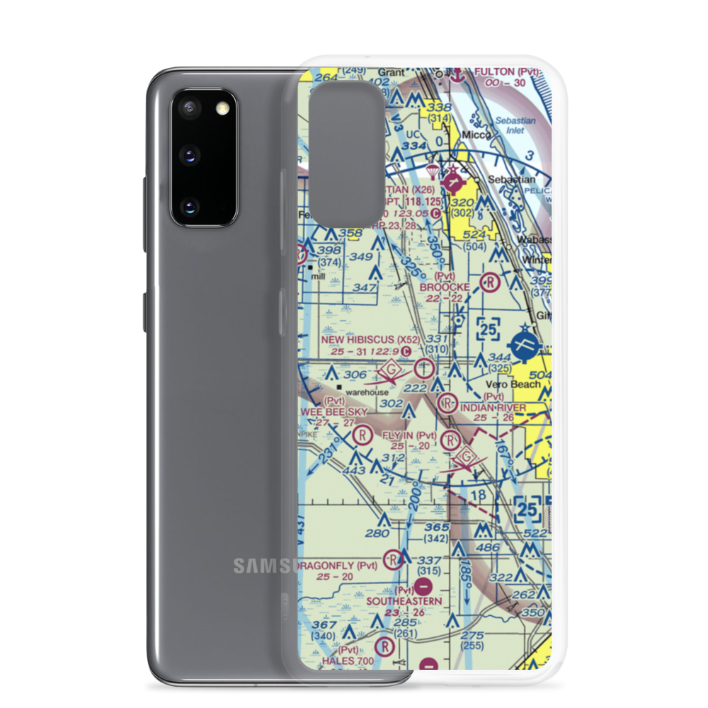 New Hibiscus Airpark (X52) VFR Sectional Samsung Case Samsung Galaxy S20 model shown