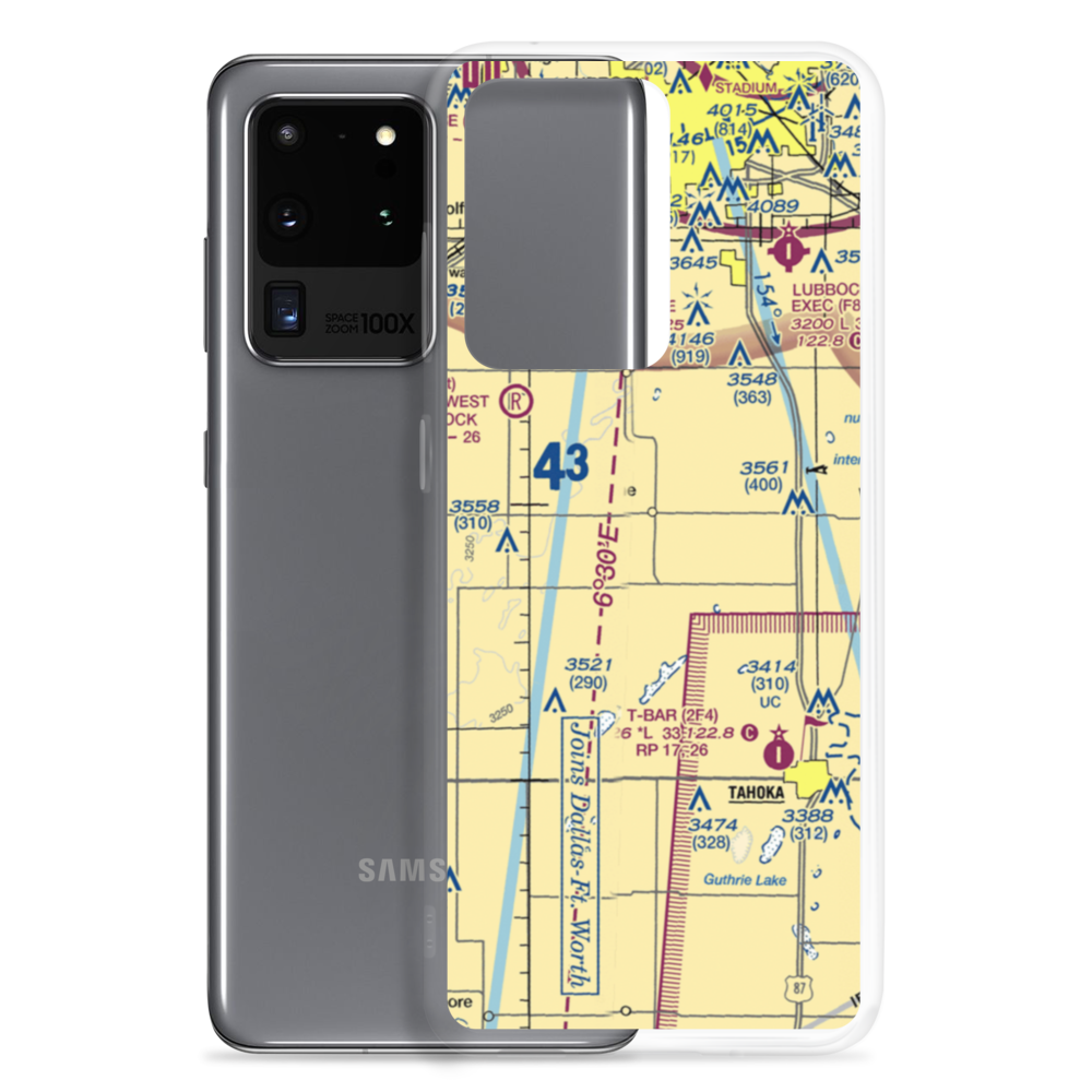 New Home Airport (TX01) VFR Sectional Samsung Case Samsung Galaxy S20 Ultra model shown