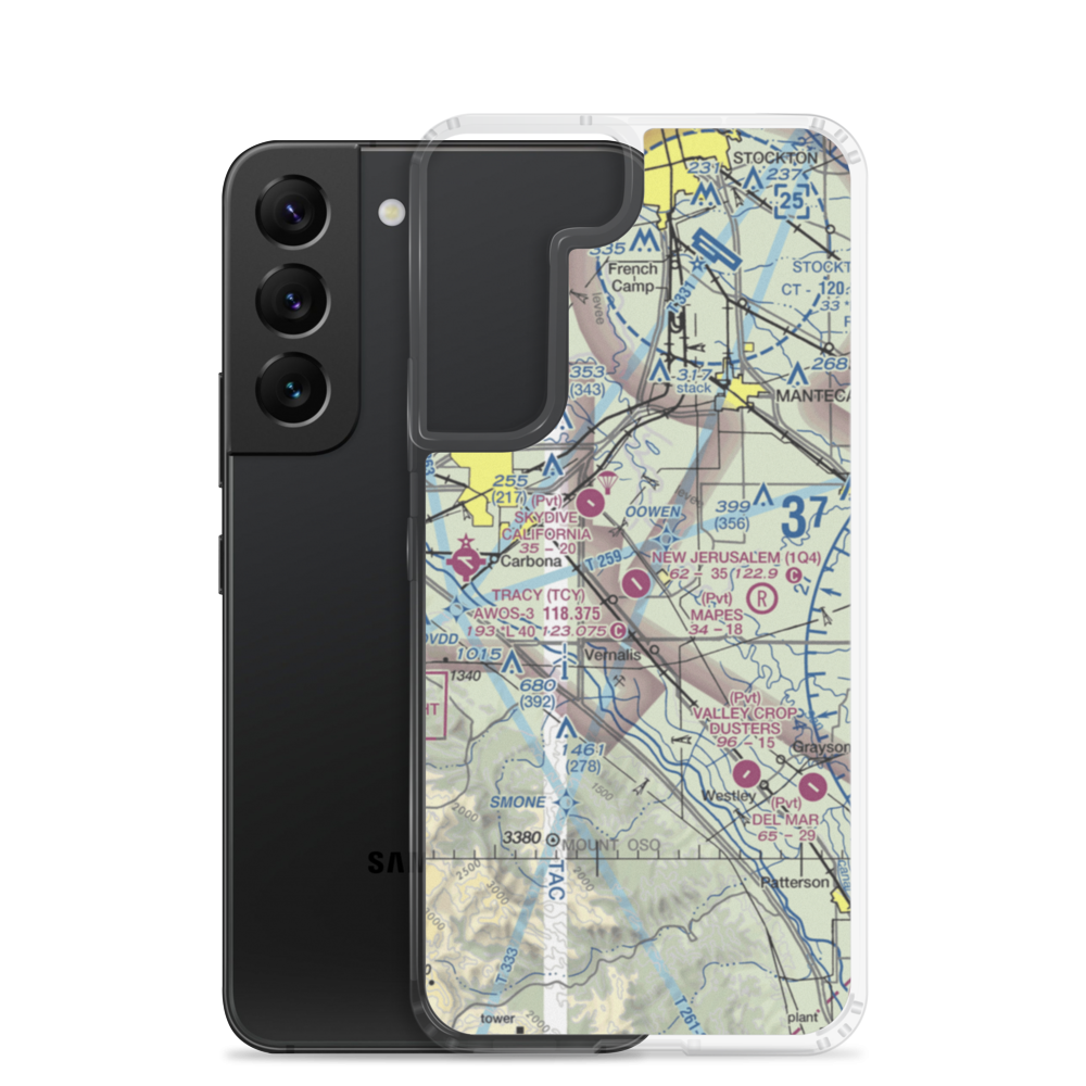 New Jerusalem Airport (1Q4) VFR Sectional Samsung Case Samsung Galaxy S22 model shown