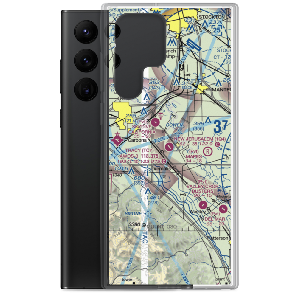 New Jerusalem Airport (1Q4) VFR Sectional Samsung Case Samsung Galaxy S22 Ultra model shown
