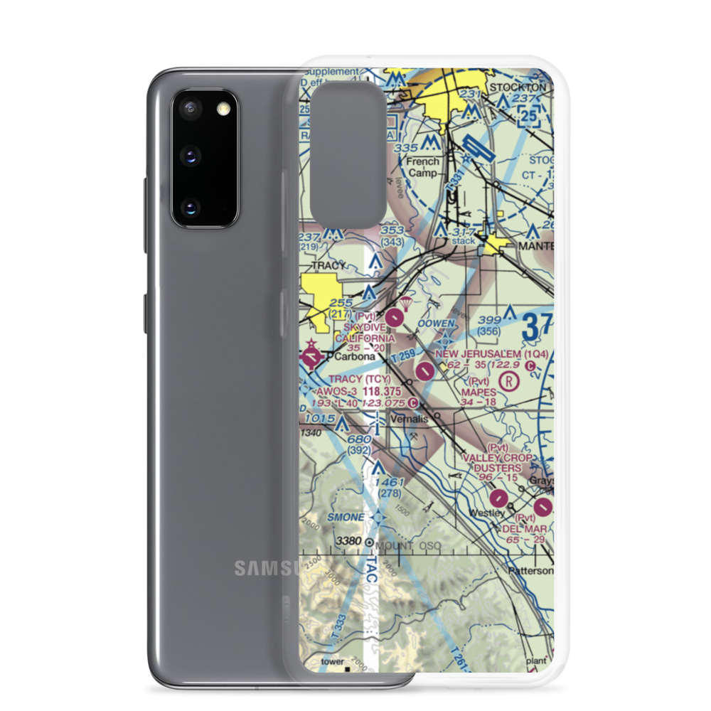 New Jerusalem Airport (1Q4) VFR Sectional Samsung Case Samsung Galaxy S20 model shown