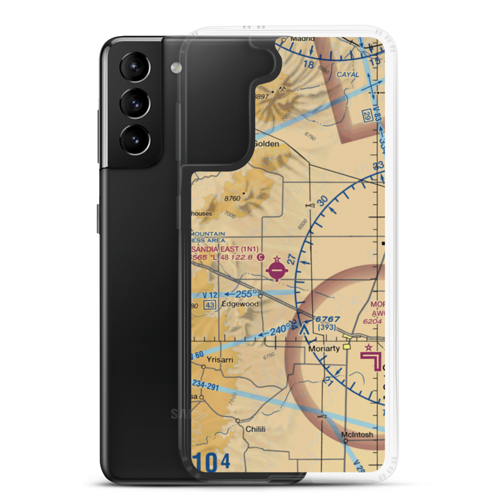 New Mexico Soaring Ranch Airport (NM61) VFR Sectional Samsung Case Samsung Galaxy S21 Plus model shown