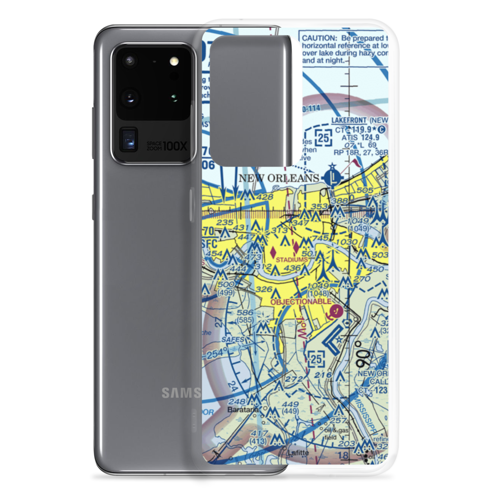 New Orleans Downtown Heliport (7N0) VFR Sectional Samsung Case Samsung Galaxy S20 Ultra model shown