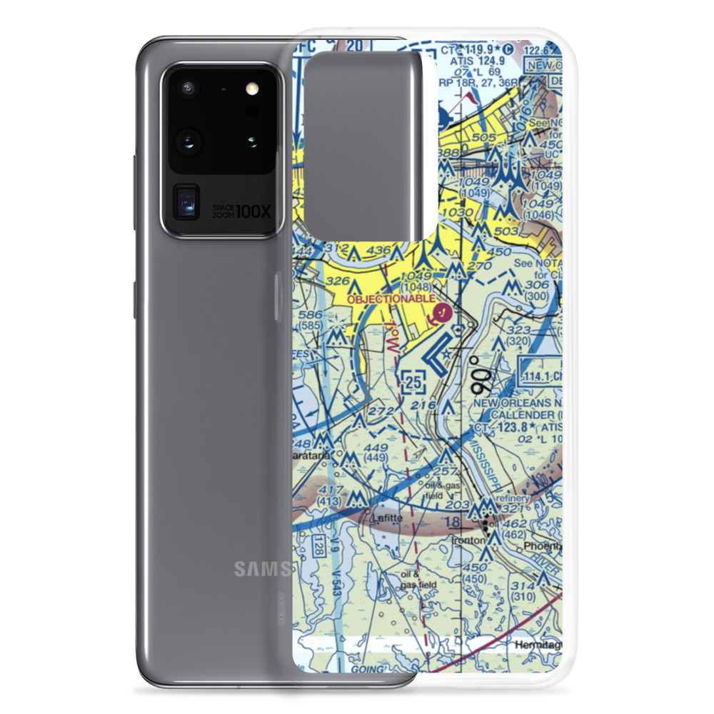 New Orleans NAS JRB/Alvin Callender Field (NBG) VFR Sectional Samsung Case Samsung Galaxy S20 Ultra model shown
