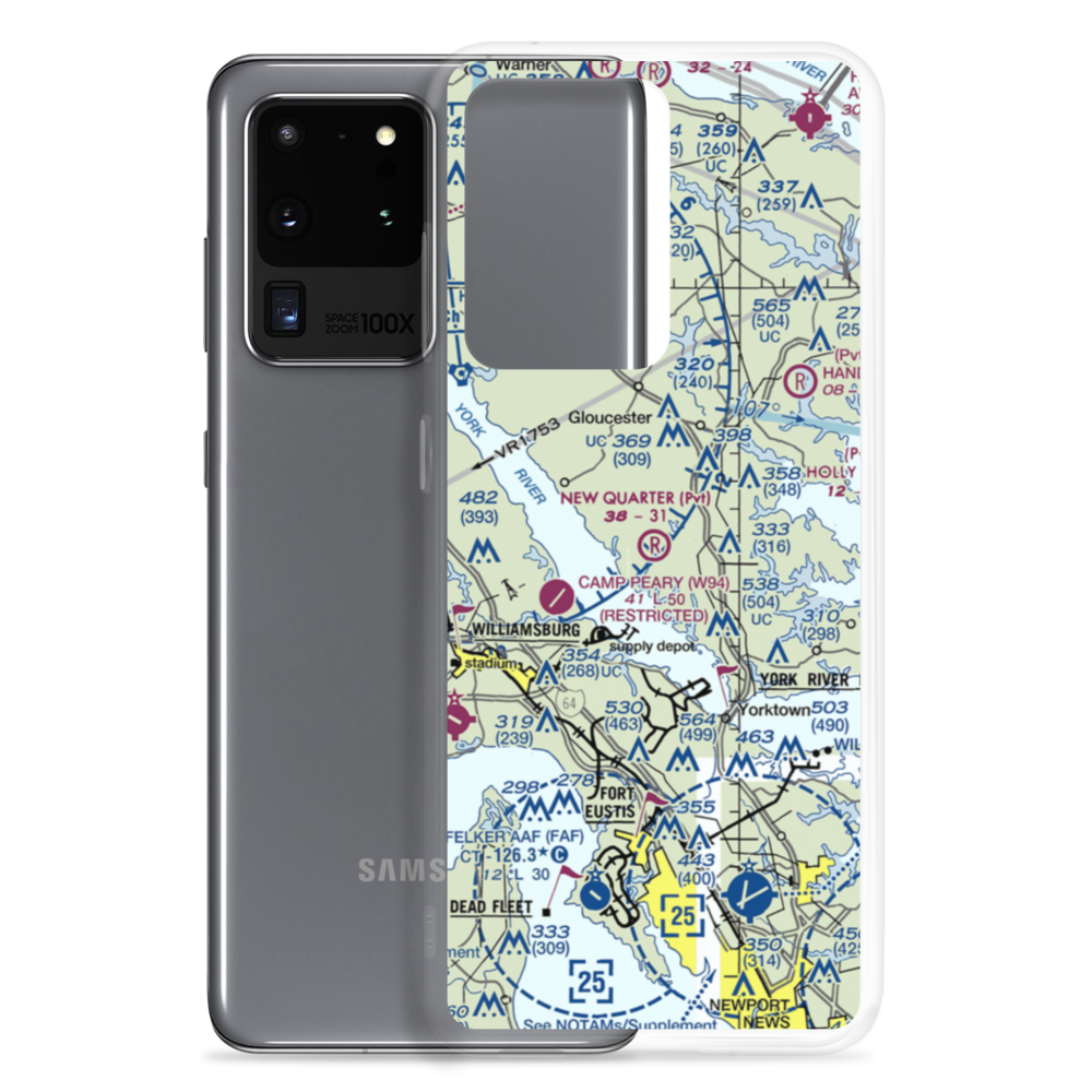 New Quarter Farm Airport (92VA) VFR Sectional Samsung Case Samsung Galaxy S20 Ultra model shown
