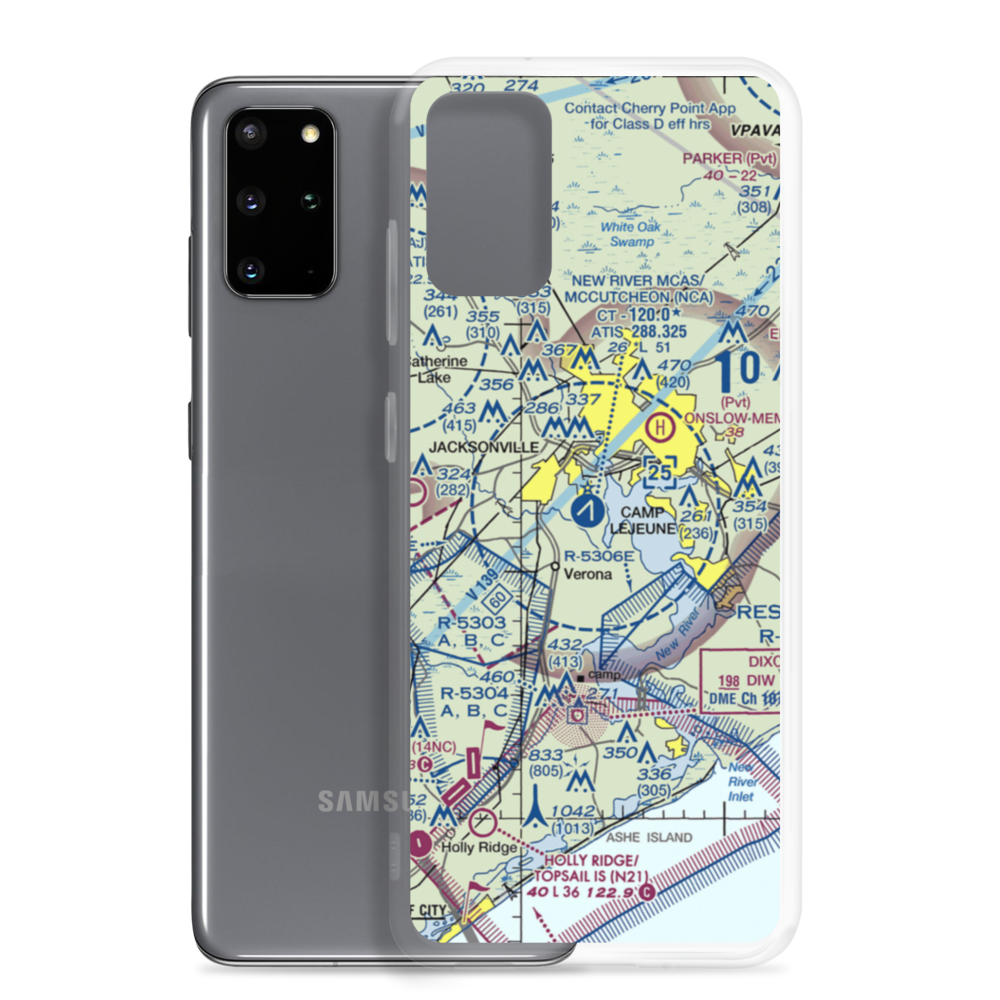 New River MCAS /H/ /Mccutcheon Fld/ Airport (NCA) VFR Sectional Samsung Case Samsung Galaxy S20 Plus model shown