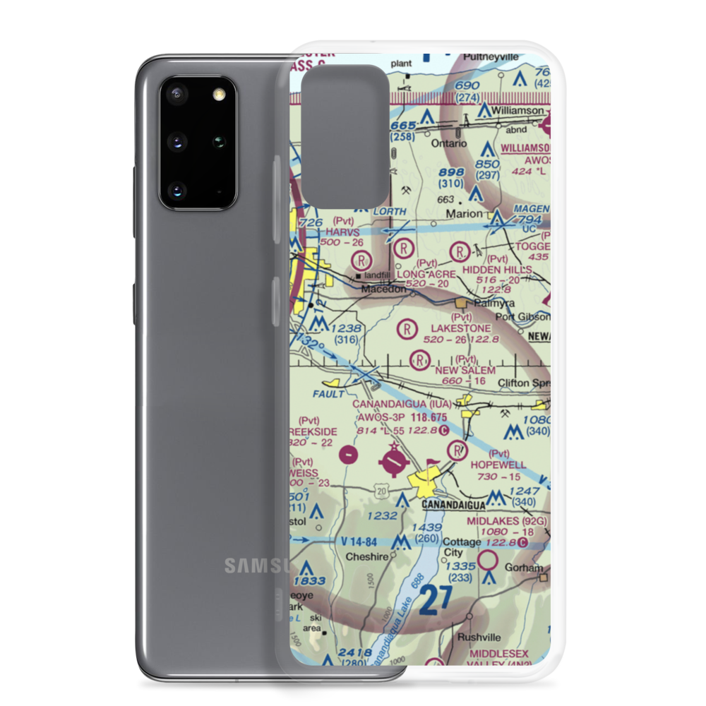 New Salem Aerodrome (74NY) VFR Sectional Samsung Case Samsung Galaxy S20 Plus model shown