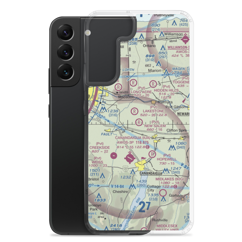 New Salem Aerodrome (74NY) VFR Sectional Samsung Case Samsung Galaxy S22 Plus model shown