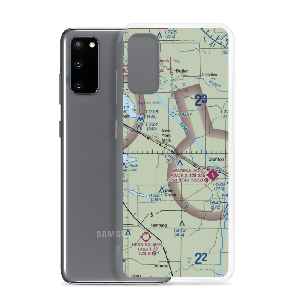 New York Mills Municipal Airport (25Y) VFR Sectional Samsung Case Samsung Galaxy S20 model shown