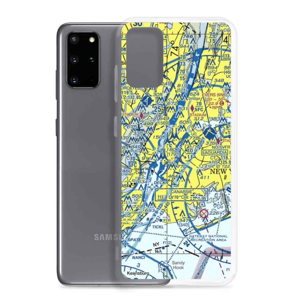 New York Skyports Inc Seaplane Base (6N7) VFR Sectional Samsung Case Samsung Galaxy S20 Plus model shown