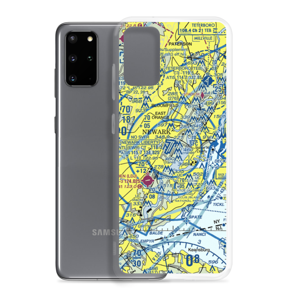 Newark Liberty International Airport (EWR) VFR Sectional Samsung Case Samsung Galaxy S20 Plus model shown