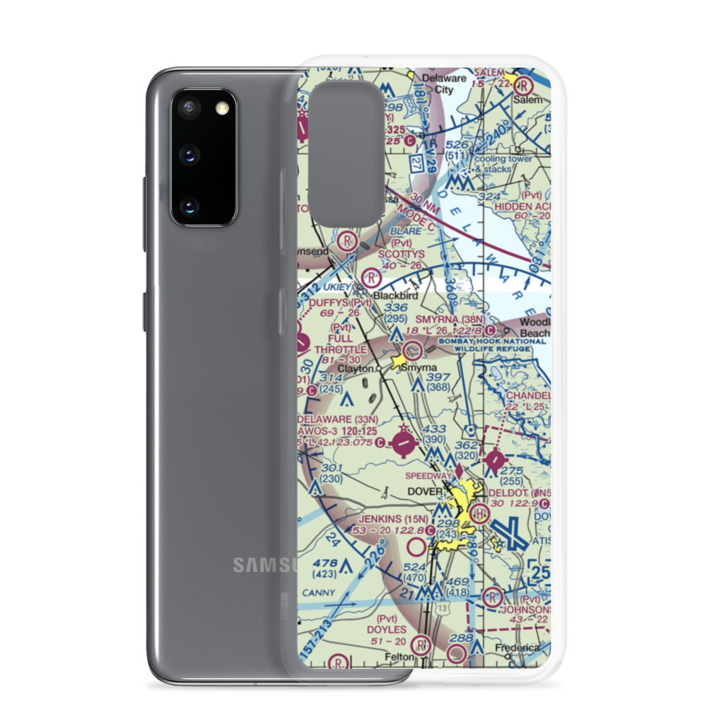 Newberg Airport (DE04) VFR Sectional Samsung Case Samsung Galaxy S20 model shown