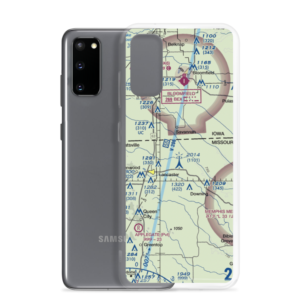 Newcomb Hereford Ranch Airport (4MO2) VFR Sectional Samsung Case Samsung Galaxy S20 model shown