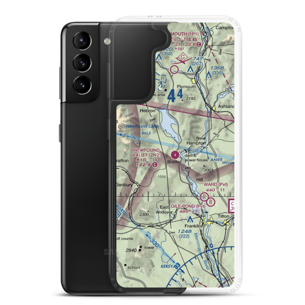 Newfound Valley Airport (2N2) VFR Sectional Samsung Case Samsung Galaxy S21 Plus model shown