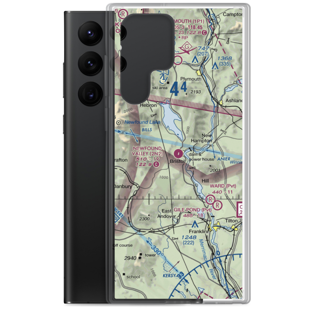 Newfound Valley Airport (2N2) VFR Sectional Samsung Case Samsung Galaxy S22 Ultra model shown