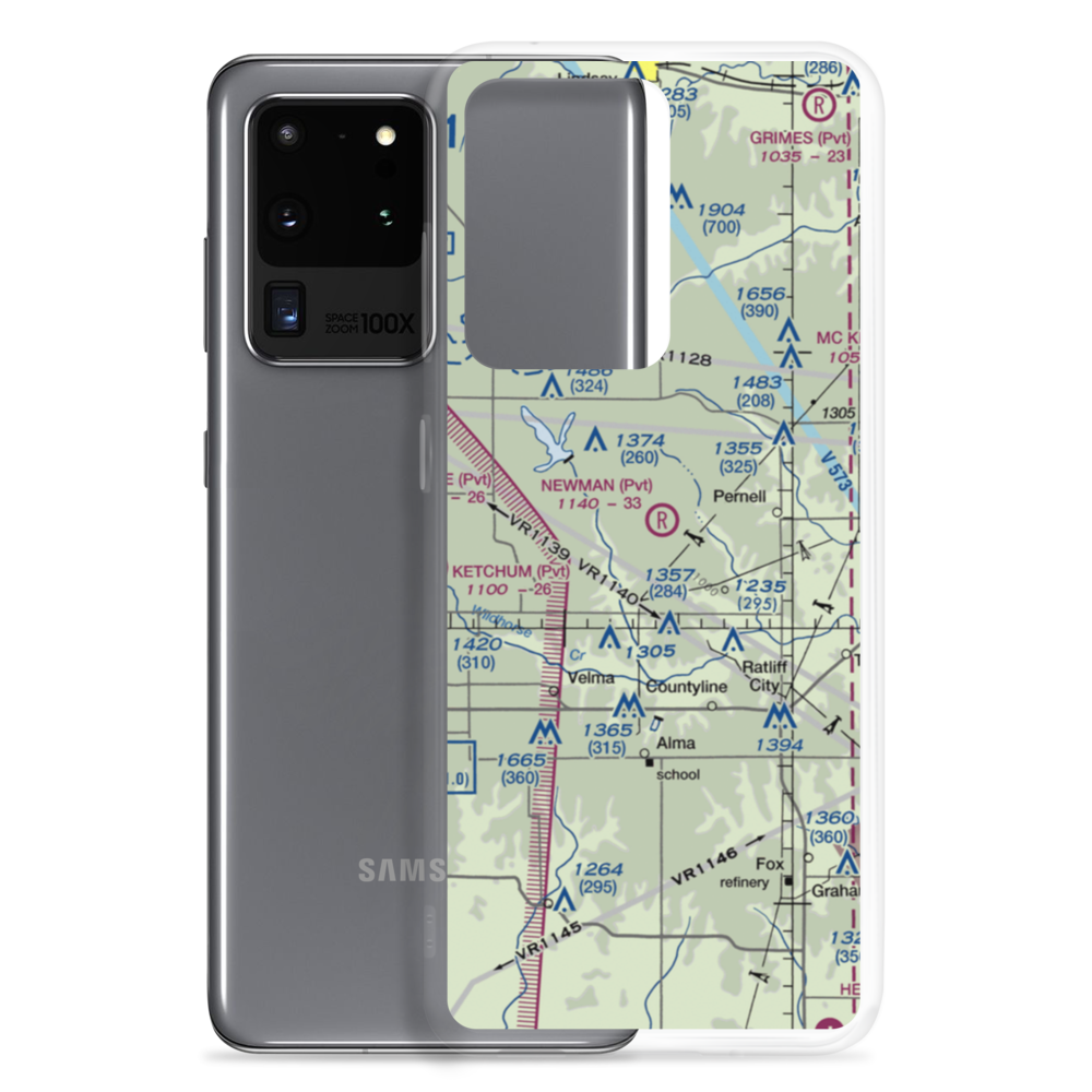 Newman Farm Airport (4OK5) VFR Sectional Samsung Case Samsung Galaxy S20 Ultra model shown