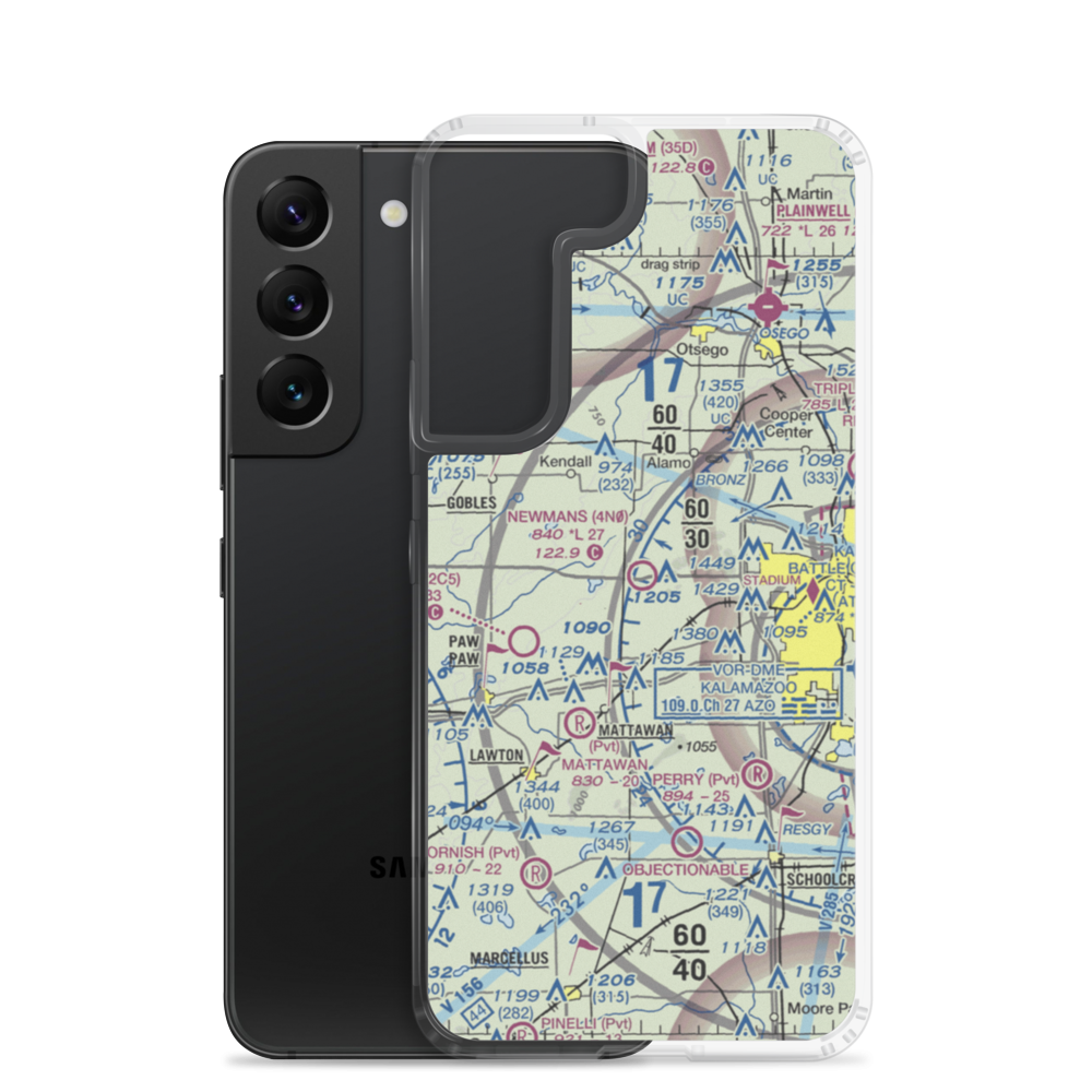 Newman's Airport (4N0) VFR Sectional Samsung Case Samsung Galaxy S22 model shown