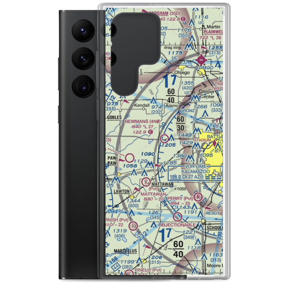 Newman's Airport (4N0) VFR Sectional Samsung Case Samsung Galaxy S22 Ultra model shown