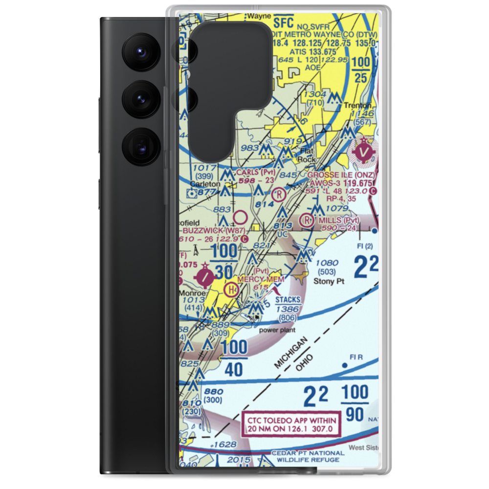 Newport Woods Airport (9MI2) VFR Sectional Samsung Case Samsung Galaxy S22 Ultra model shown