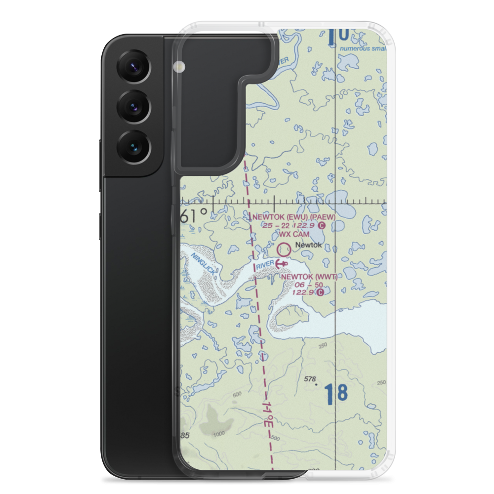 Newtok Airport (EWU) VFR Sectional Samsung Case Samsung Galaxy S22 Plus model shown
